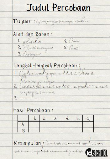 Detail Contoh Teks Laporan Percobaan Beserta Strukturnya Nomer 12