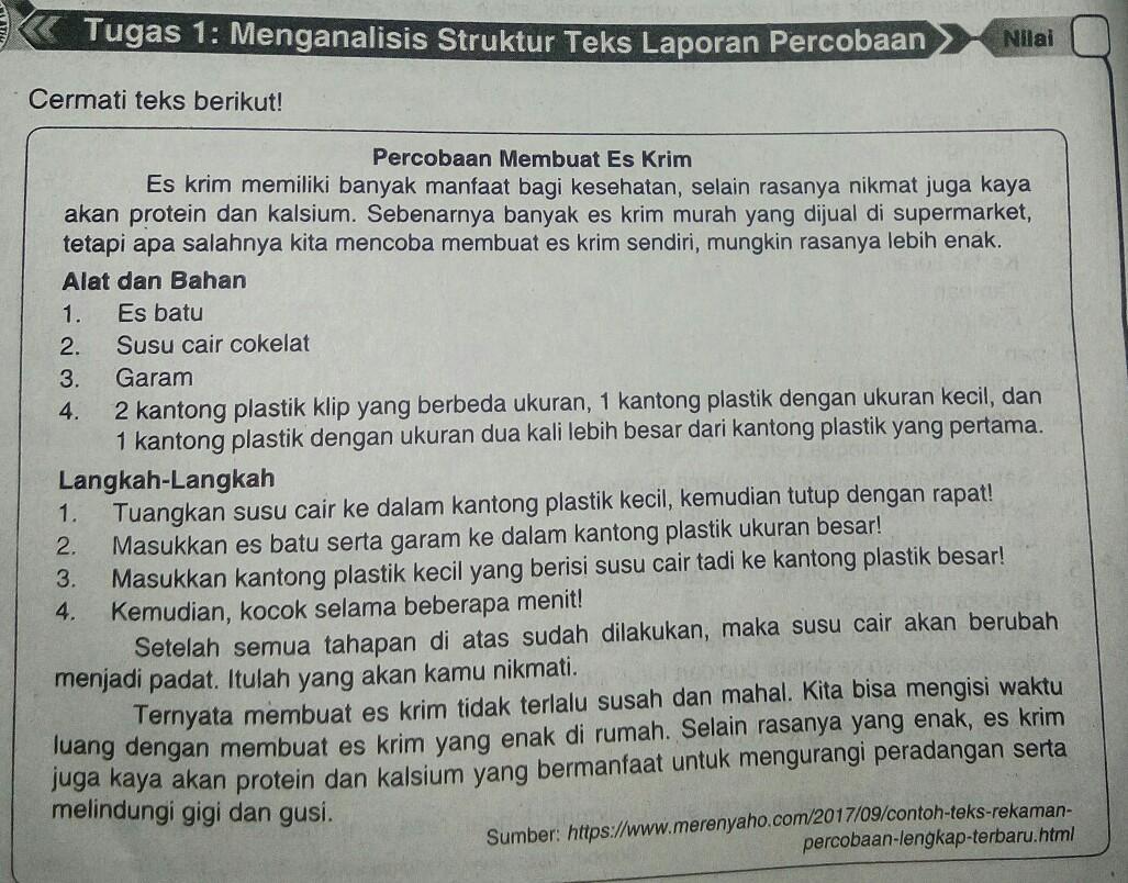 Detail Contoh Teks Laporan Percobaan Beserta Strukturnya Nomer 3