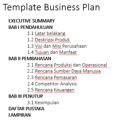 Detail Contoh Template Business Plan Nomer 3