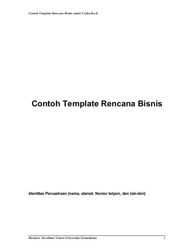 Detail Contoh Template Business Plan Nomer 29