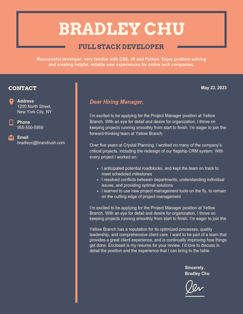 Detail Contoh Template Cover Letter Nomer 42