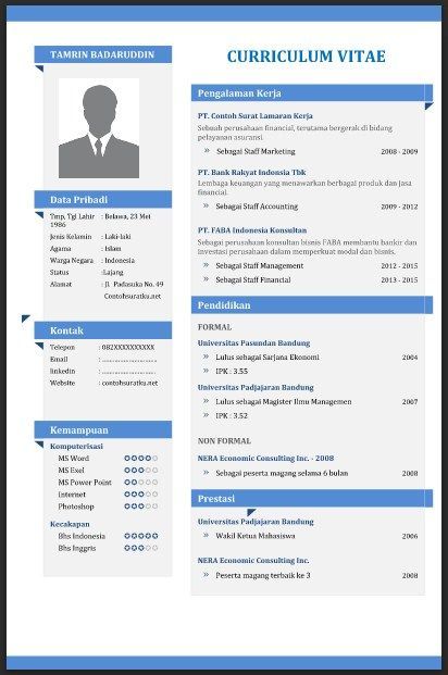 Detail Contoh Template Cv Nomer 7