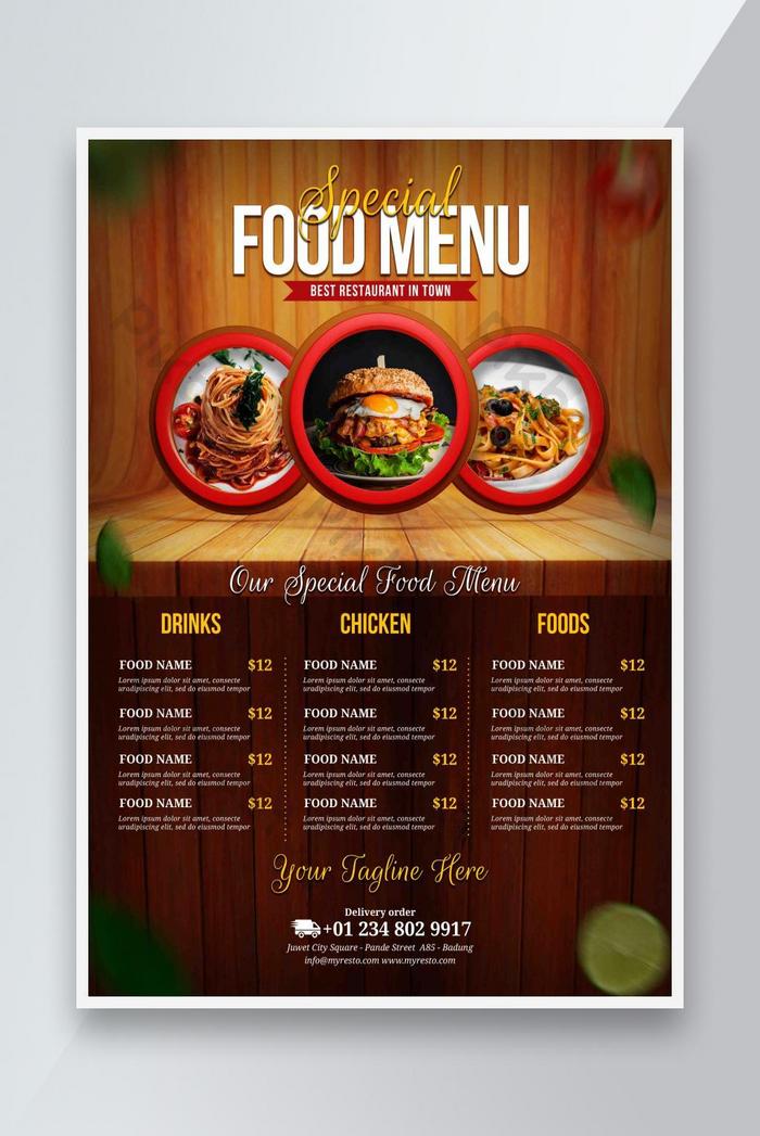 Detail Contoh Template Menu Makanan Nomer 23