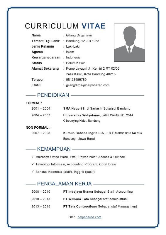 Detail Contoh Template Sederhana Nomer 20