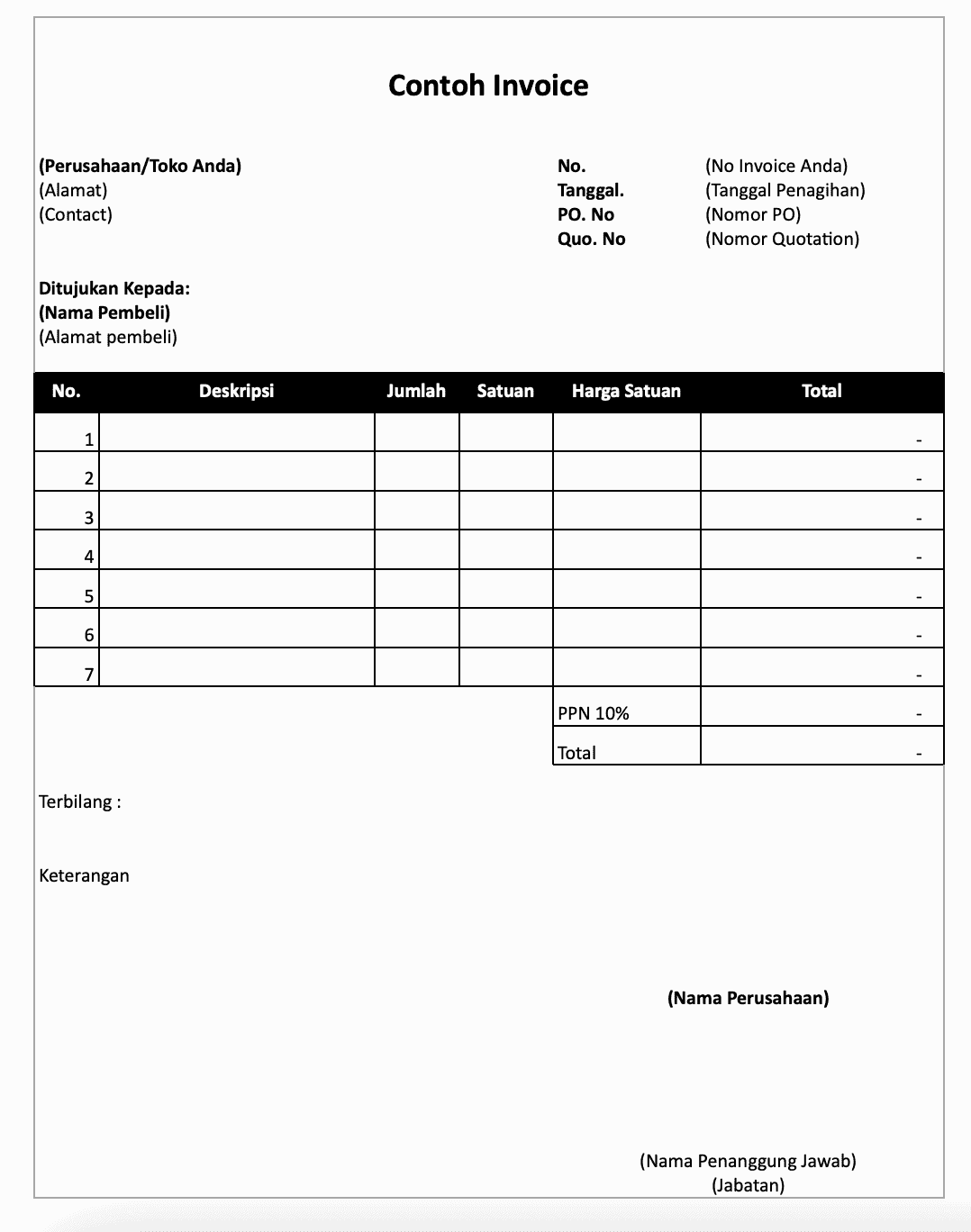 Detail Contoh Template Sederhana Nomer 48