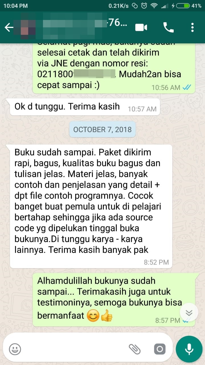 Detail Contoh Testimoni Buku Nomer 41