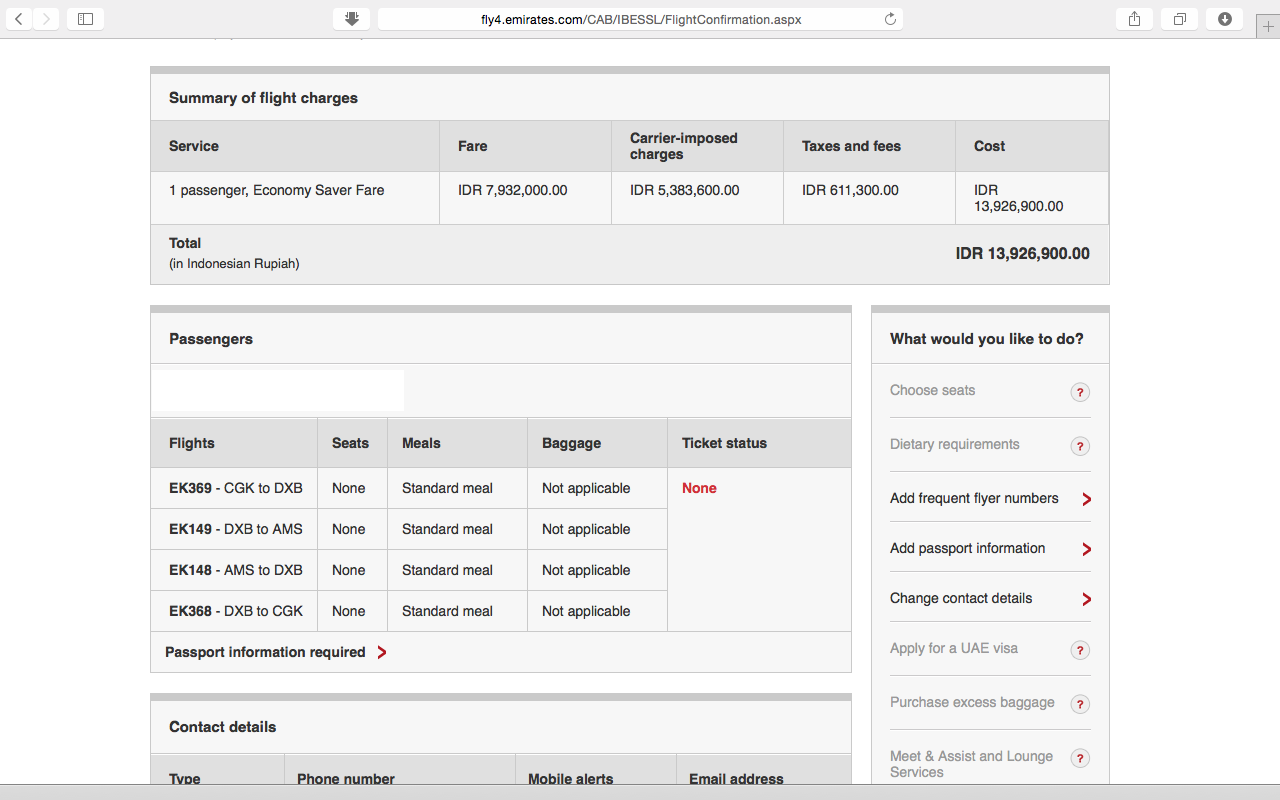 Detail Contoh Tiket Pesawat Online Nomer 27