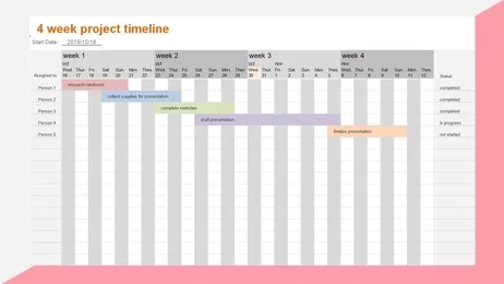 Detail Contoh Timeline Project Excel Nomer 45