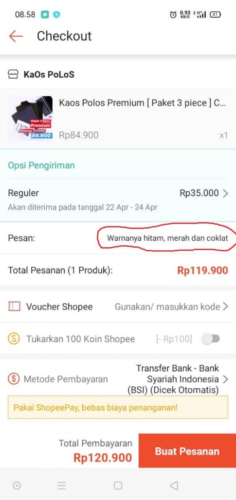 Detail Contoh Tinggalkan Pesan Di Shopee Nomer 12