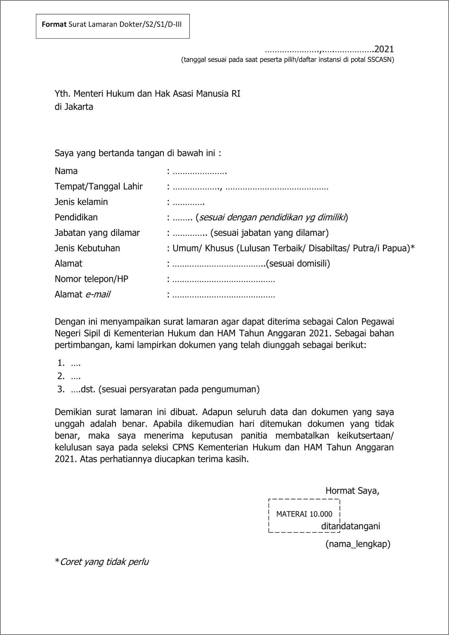 Detail Contoh Titimangsa Surat Nomer 25