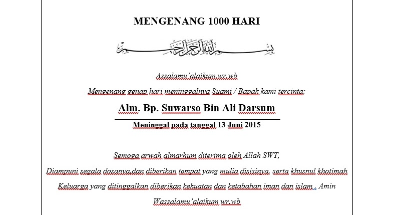 Detail Contoh Ucapan Terima Kasih Tahlilan Lengkap Nomer 15