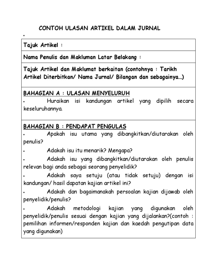 Detail Contoh Ulasan Artikel Nomer 16