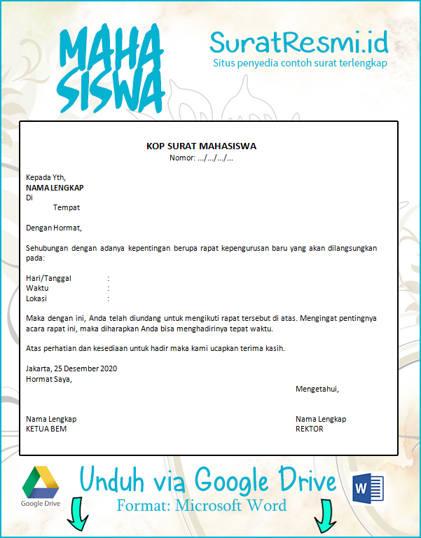 Detail Contoh Undangan Rapat Organisasi Koleksi Nomer 38