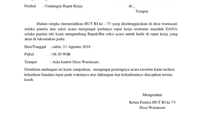Detail Contoh Undangan Rapat Organisasi Koleksi Nomer 46