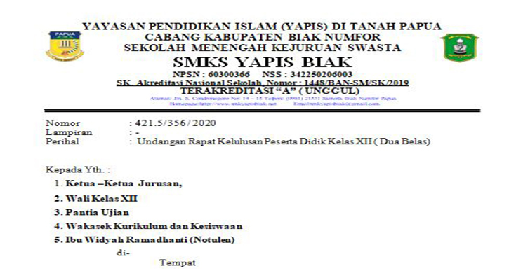 Detail Contoh Undangan Rapat Sekolah Koleksi Nomer 25