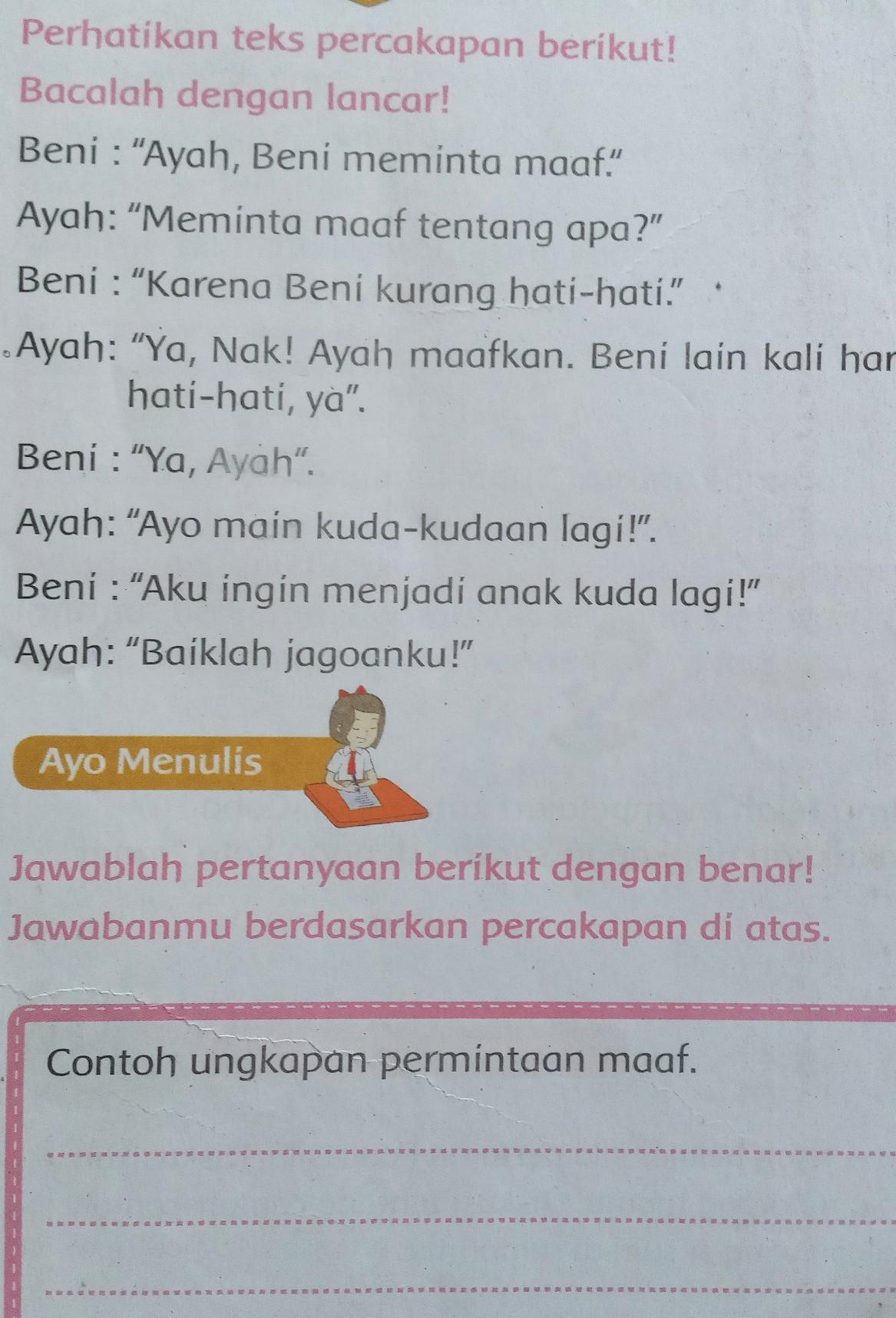 Contoh Ungkapan Permintaan Maaf - KibrisPDR