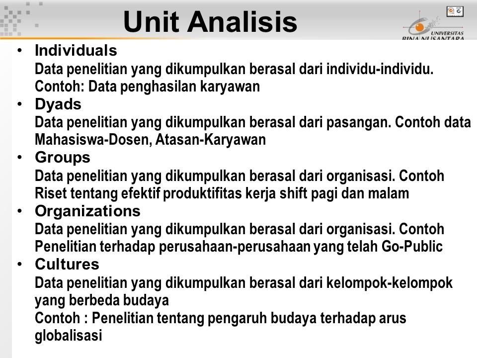 Detail Contoh Unit Analisis Nomer 4