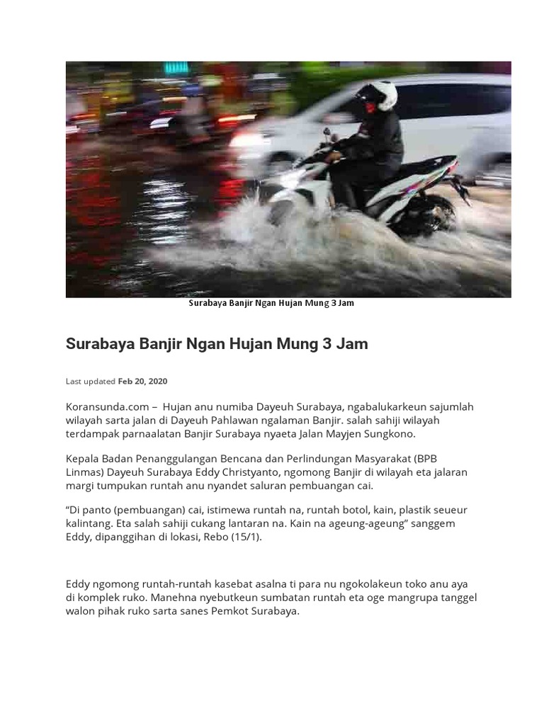 Detail Contoh Warta Bahasa Sunda Tentang Banjir Nomer 7