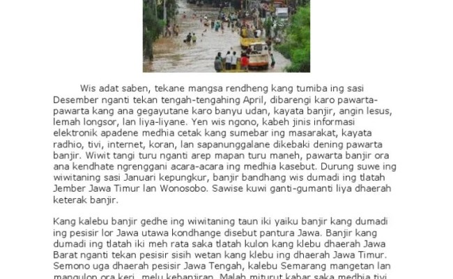 Detail Contoh Warta Bahasa Sunda Tentang Banjir Nomer 8