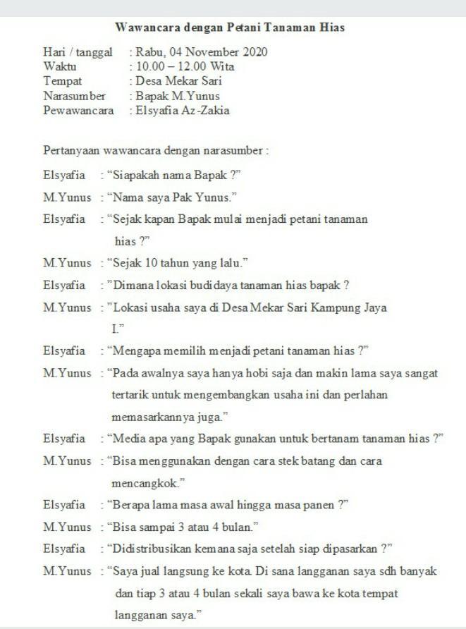 Detail Contoh Wawancara Dengan Petani Nomer 8