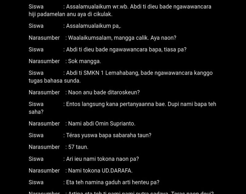 Detail Contoh Wawancara Pedagang Nomer 41