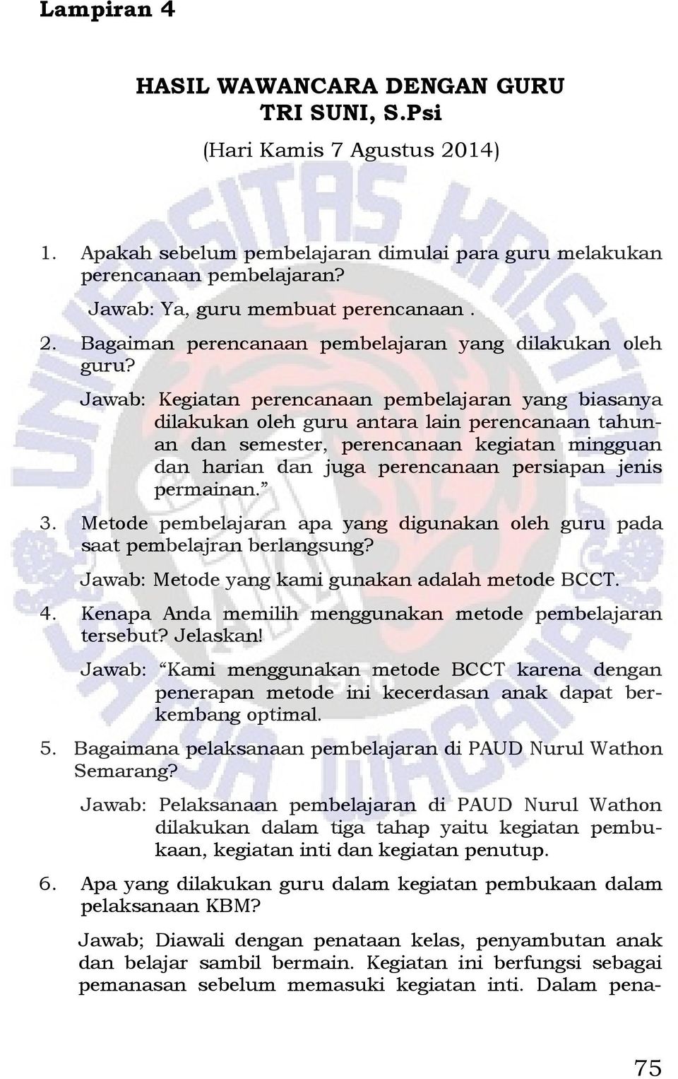 Detail Contoh Wawancara Perkembangan Anak Nomer 19