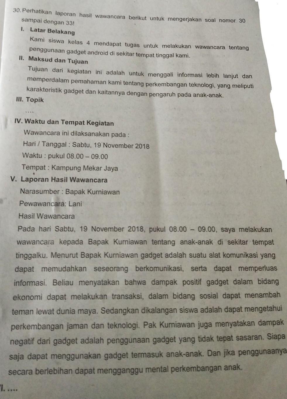 Detail Contoh Wawancara Perkembangan Anak Nomer 28