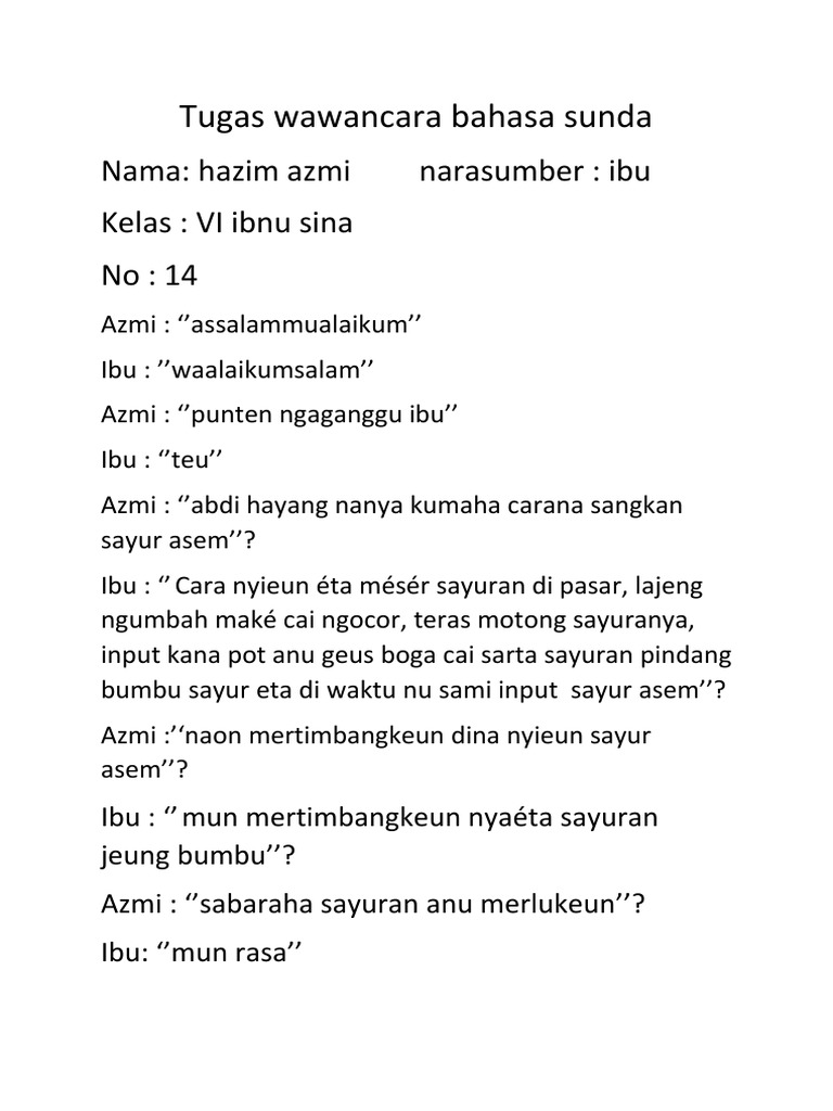 Detail Contoh Wawancara Sunda Nomer 2