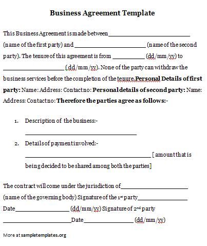 Contra Deal Agreement Template - KibrisPDR