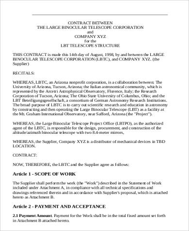 Detail Contract Agreement Template Between Two Parties Nomer 37