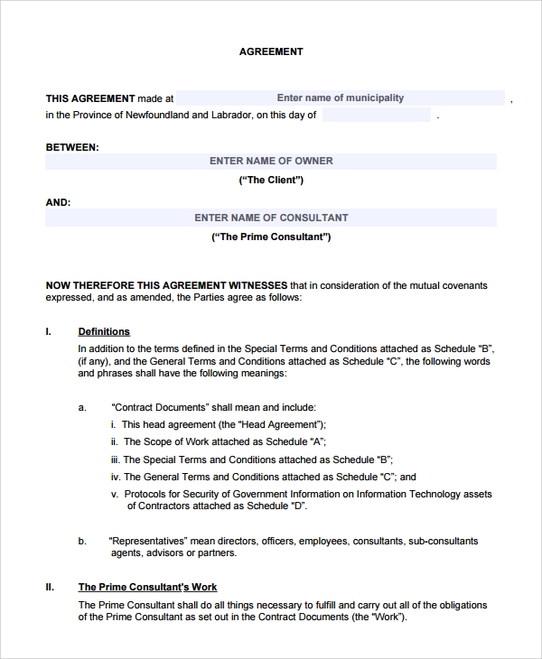 Detail Contract Agreement Template Between Two Parties Nomer 6