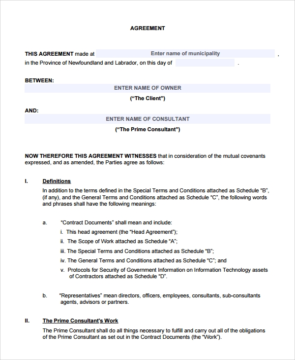 Detail Contract Agreement Template Between Two Parties Nomer 6