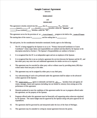 Detail Contract Agreement Template Between Two Parties Nomer 49