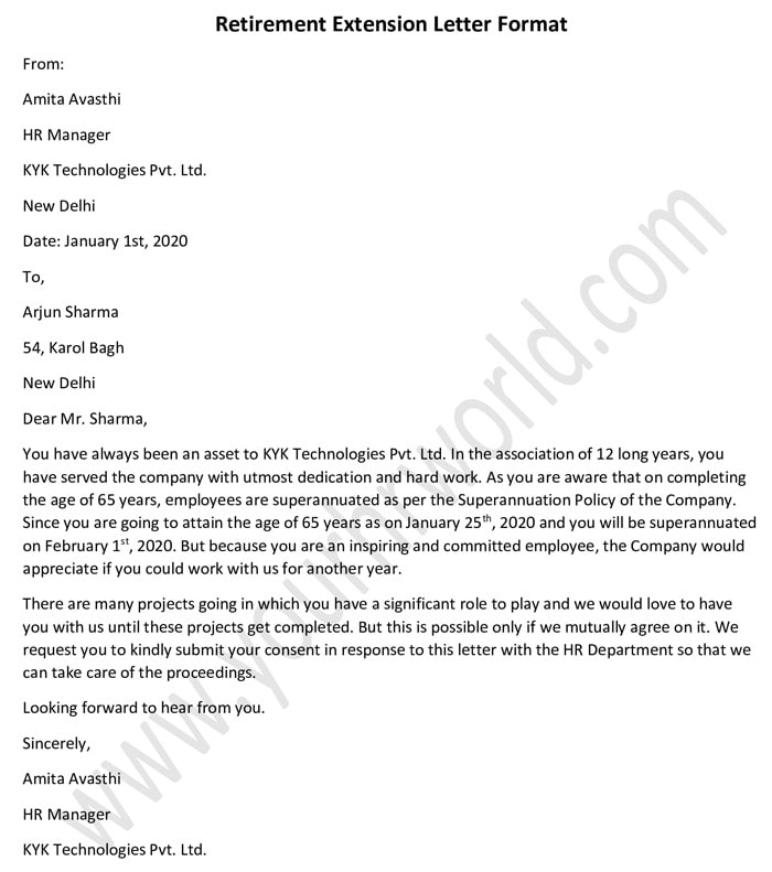 Detail Contract Extension Letter Template Nomer 21