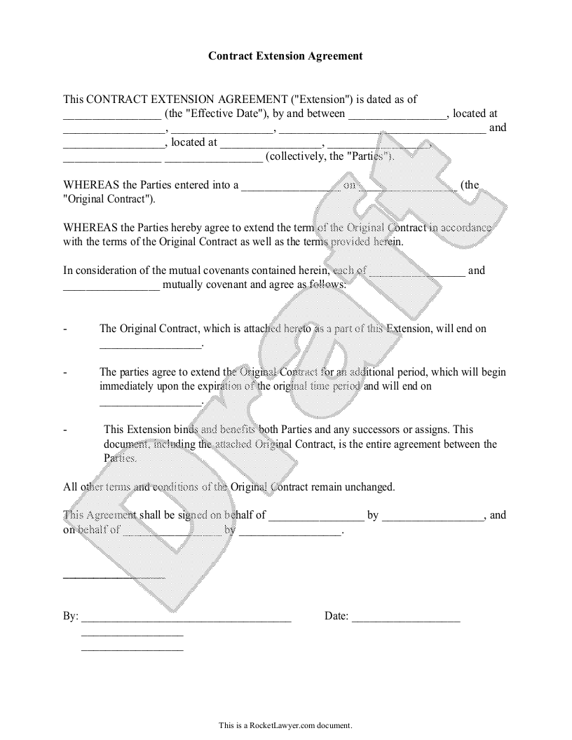 Detail Contract Extension Letter Template Nomer 30