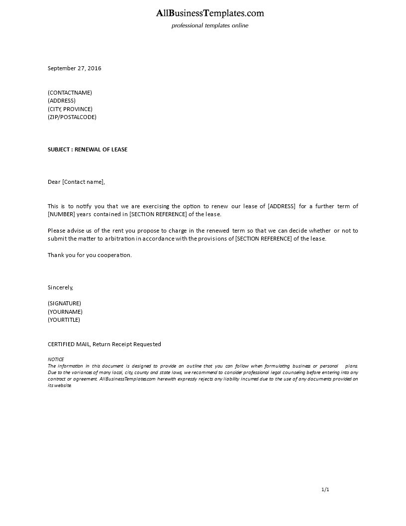 Detail Contract Extension Letter Template Nomer 43