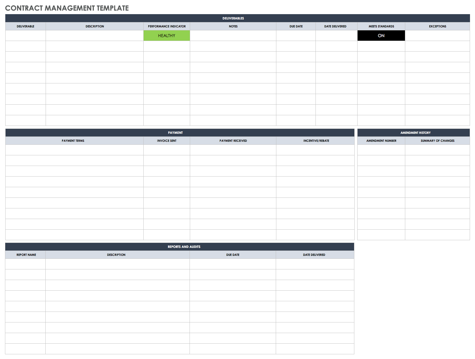 Detail Contract Management Template Nomer 2