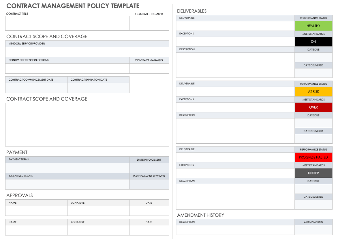 Detail Contract Management Template Nomer 32