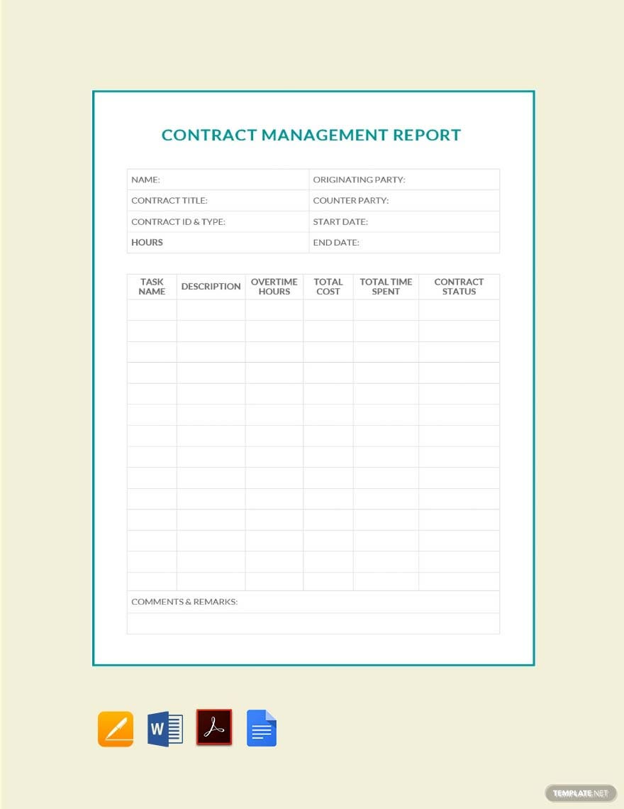 Detail Contract Management Template Nomer 51