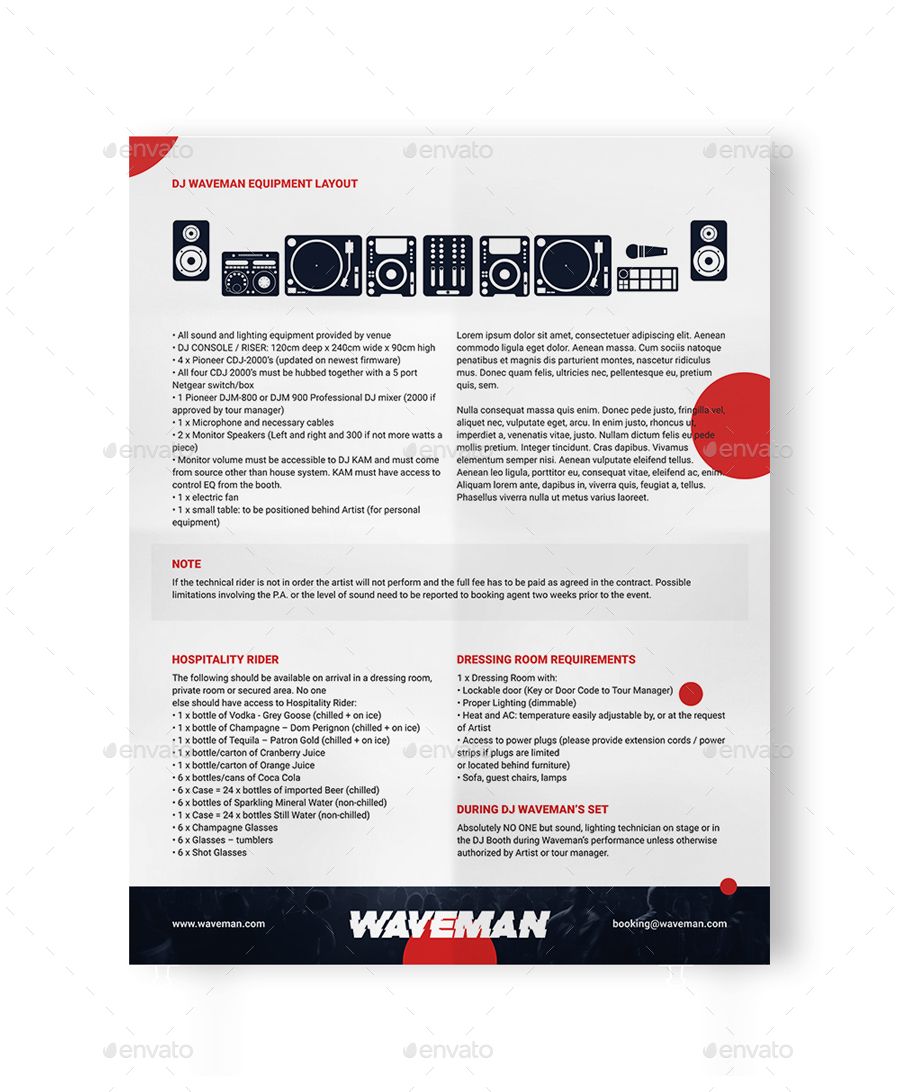 Detail Contract Rider Template Nomer 49