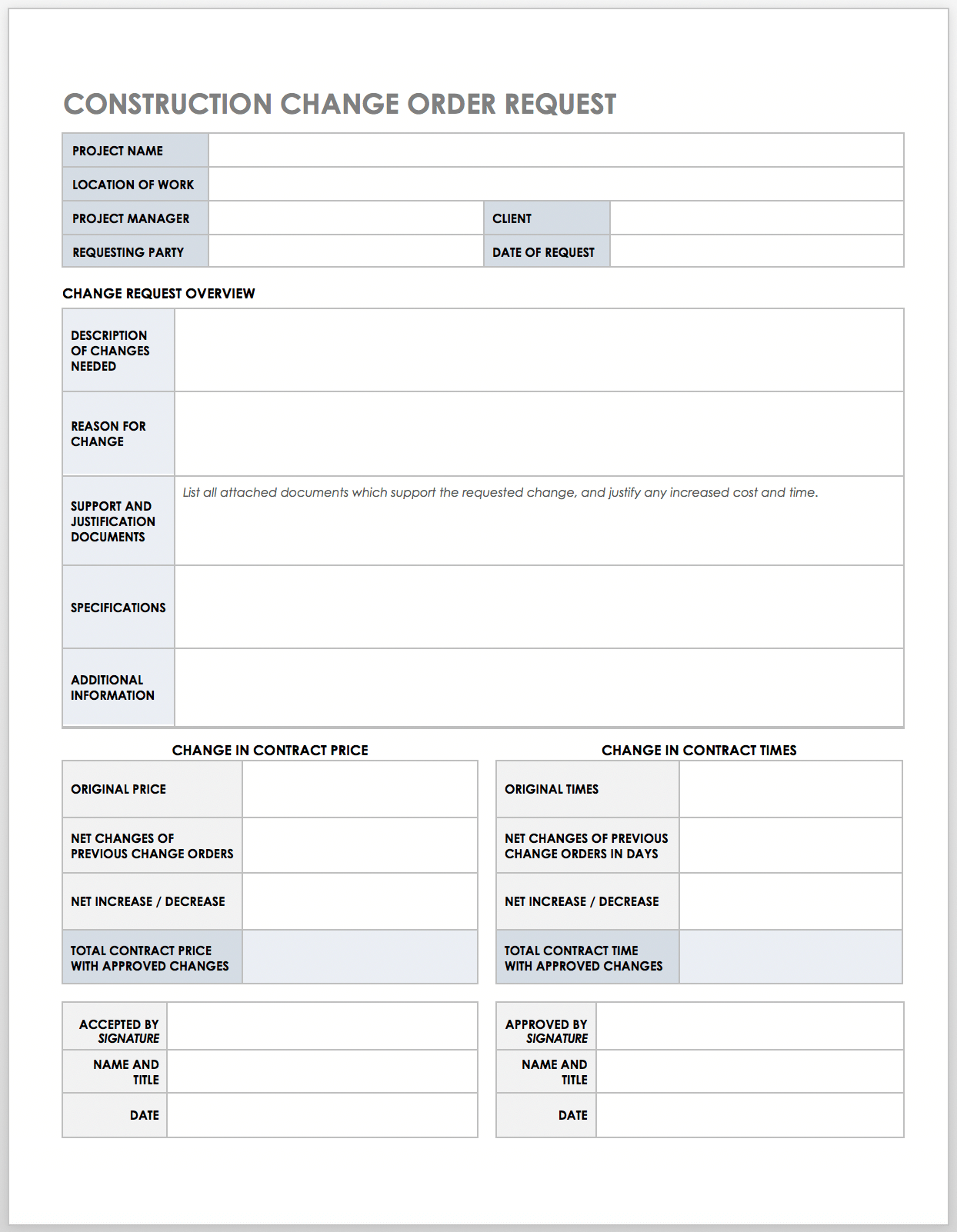 Detail Contractor Work Order Template Nomer 6