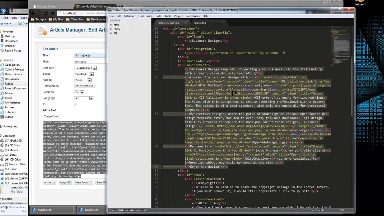 Detail Convert Html To Joomla Template Nomer 2