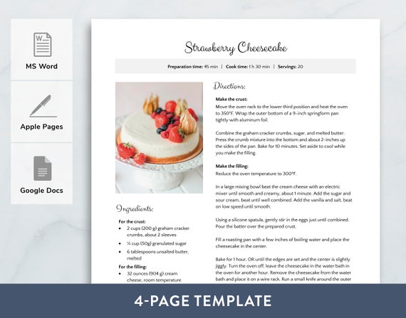 Detail Cookbook Template Google Docs Nomer 13