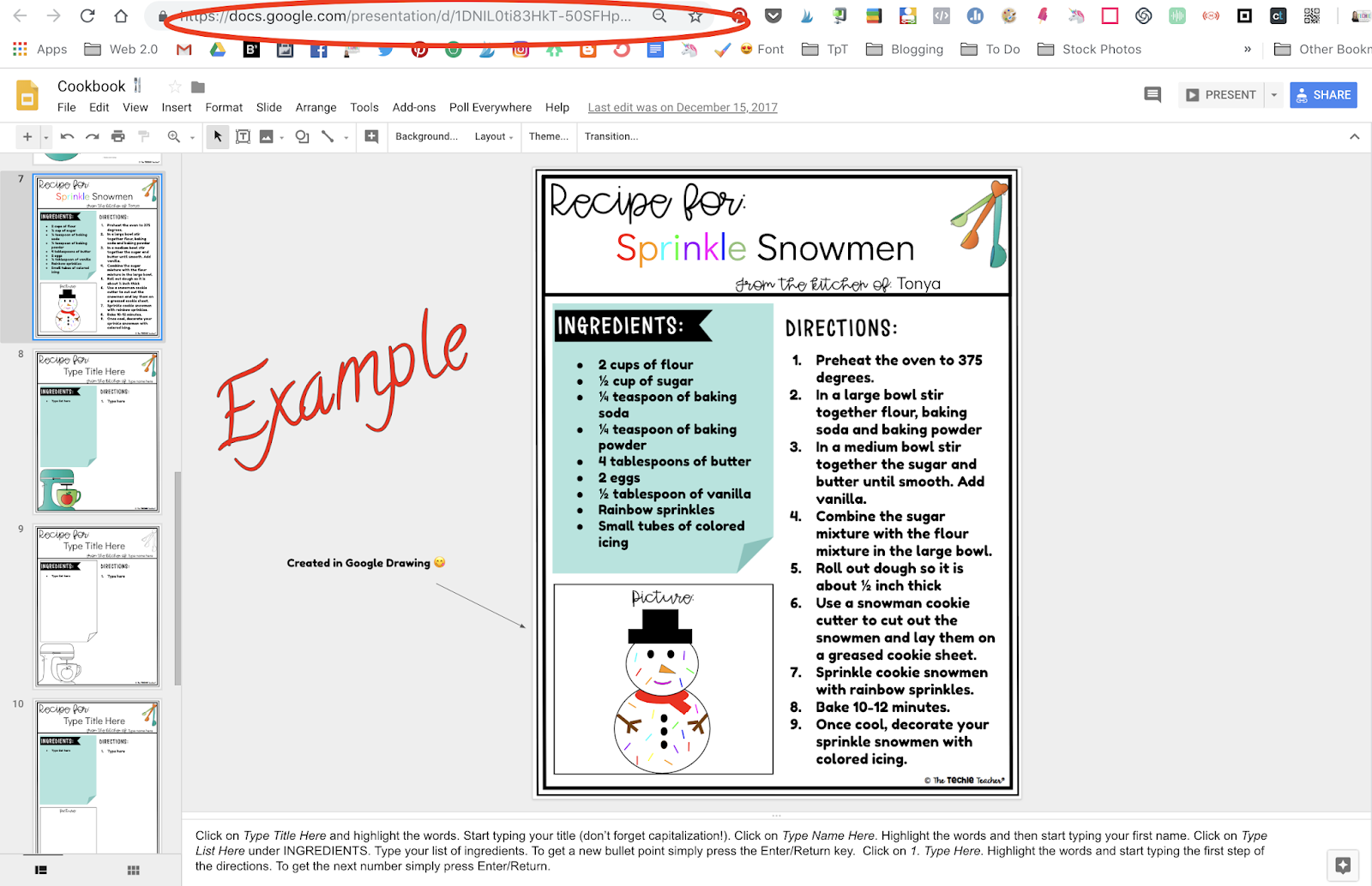 Detail Cookbook Template Google Docs Nomer 5