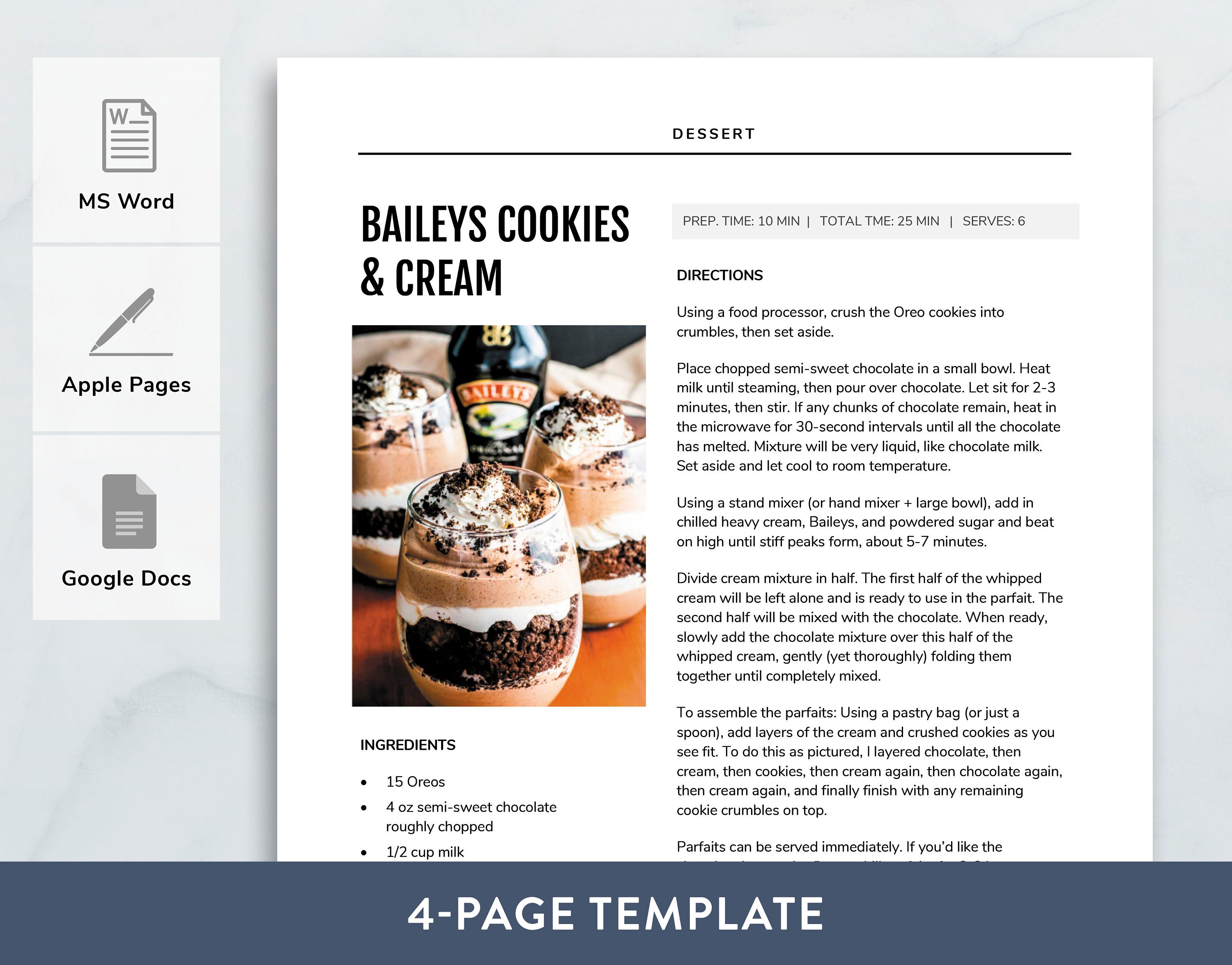 Detail Cookbook Template Google Docs Nomer 6