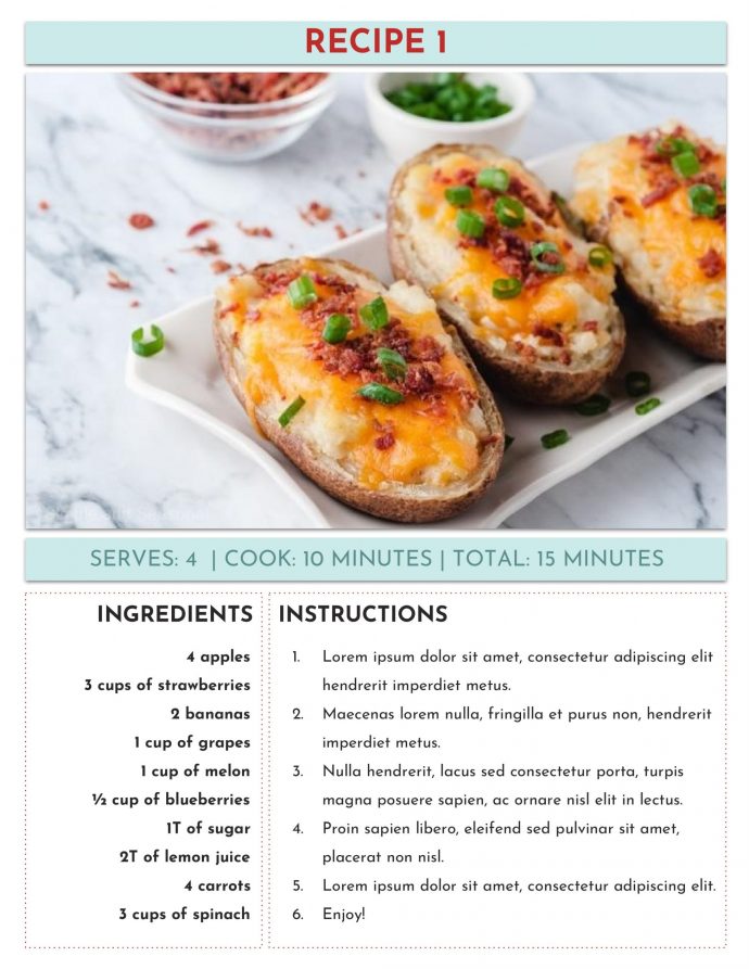 Detail Cookbook Template Google Docs Nomer 48