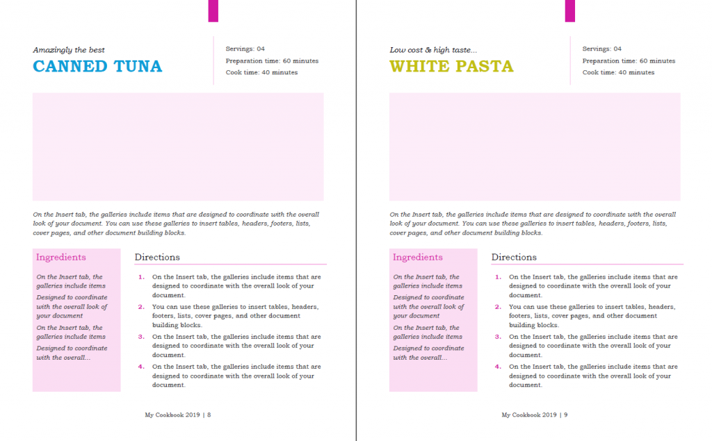 Detail Cookbook Template Google Docs Nomer 50