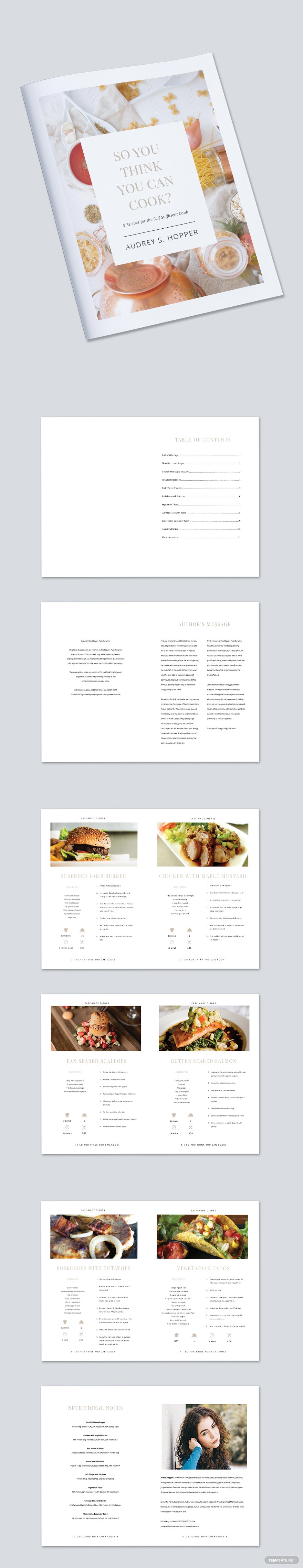 Detail Cookbook Template Google Docs Nomer 52