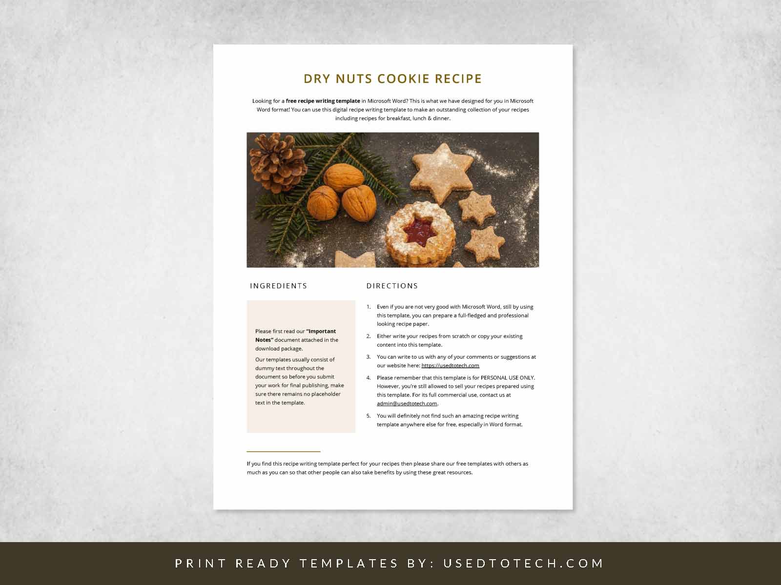 Detail Cookbook Template Google Docs Nomer 10