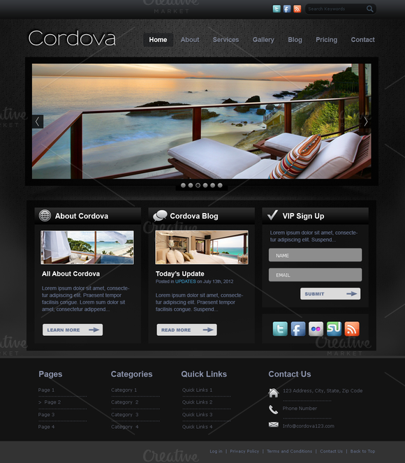 Detail Cordova Bootstrap Template Nomer 28